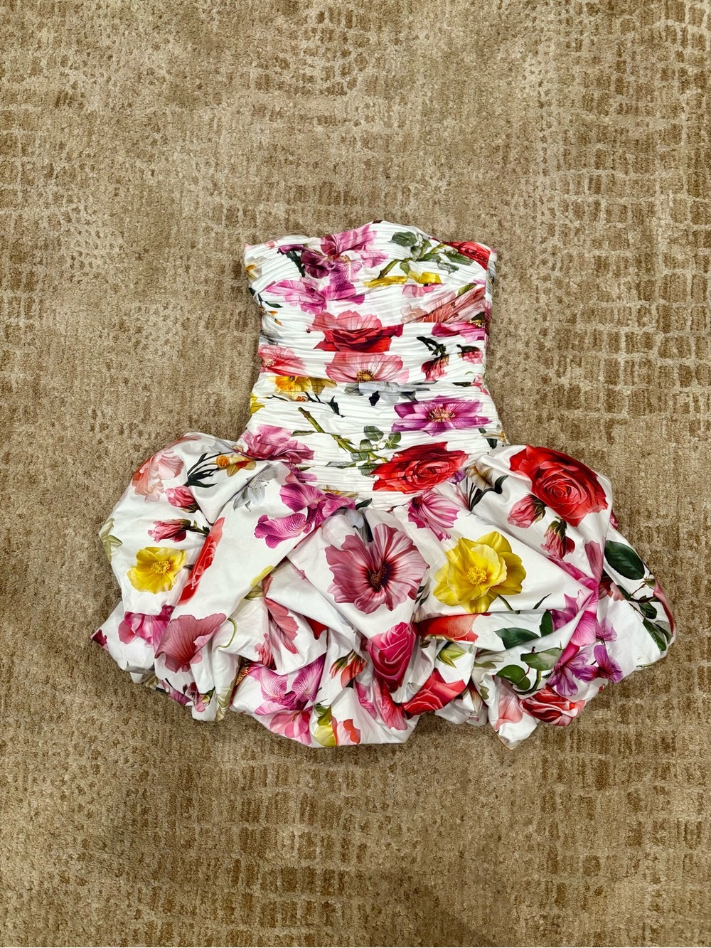 AJE Violette Bubble Hem Mini Dress Collage Floral - AUS 4 US 0 00